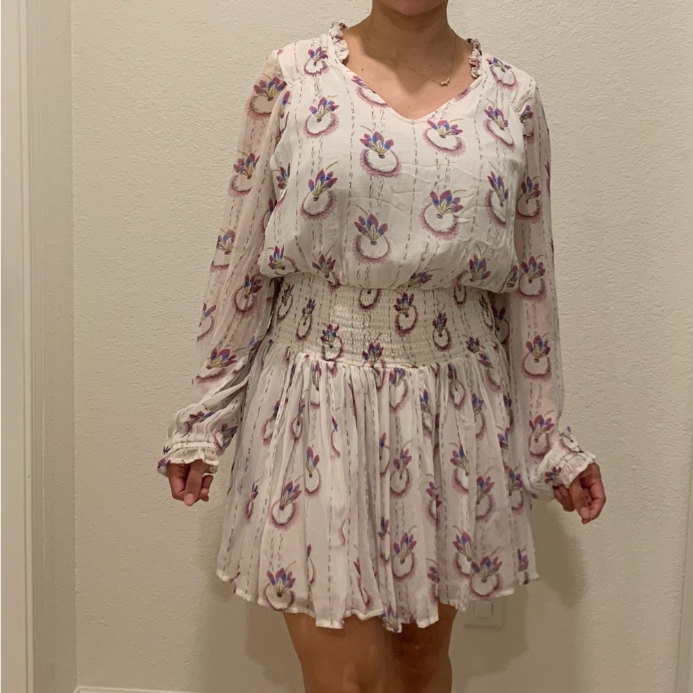 Free People Women Size M White Floral Wild Horses Dream